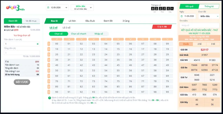 Chinh Phục Đỉnh Cao Lô Đề 3 Miền Tại VaoBet Với Tỷ Lệ Ăn Khủng