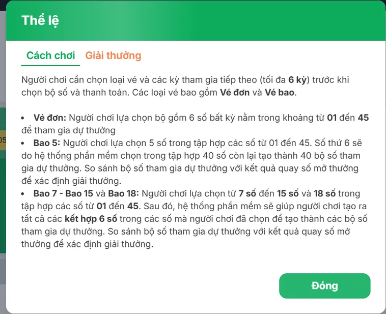 Siêu Phẩm Mega 645 VaoBet Với Giải Jackpot Tích Lũy Hàng Tỷ Đồng