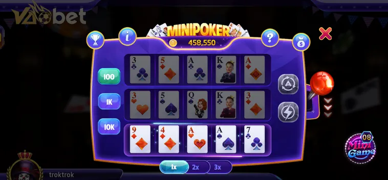 Table Game Mini Poker Tại VaoBet Trải Nghiệm Đỉnh Cao Cho Các Cao Thủ