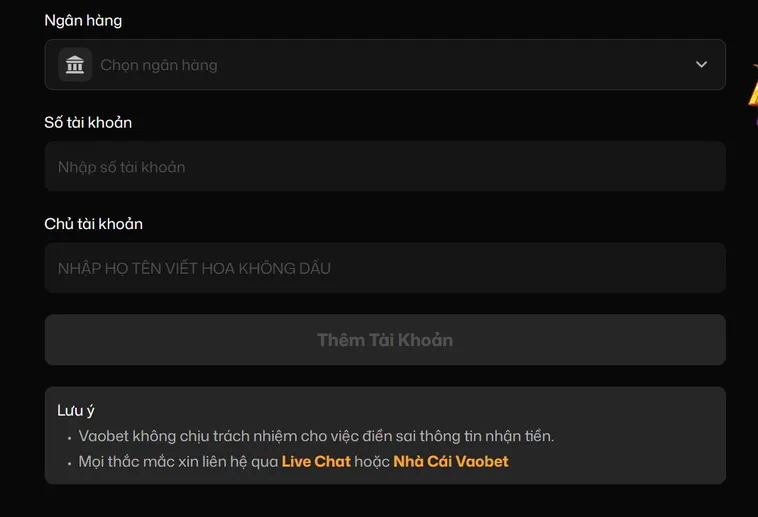 Rút Tiền VaoBet Về Ngân Hàng Tối Ưu Tốc Độ Giao Dịch Đỉnh Cao Dành Cho Mọi Thành Viên Nhà Cái